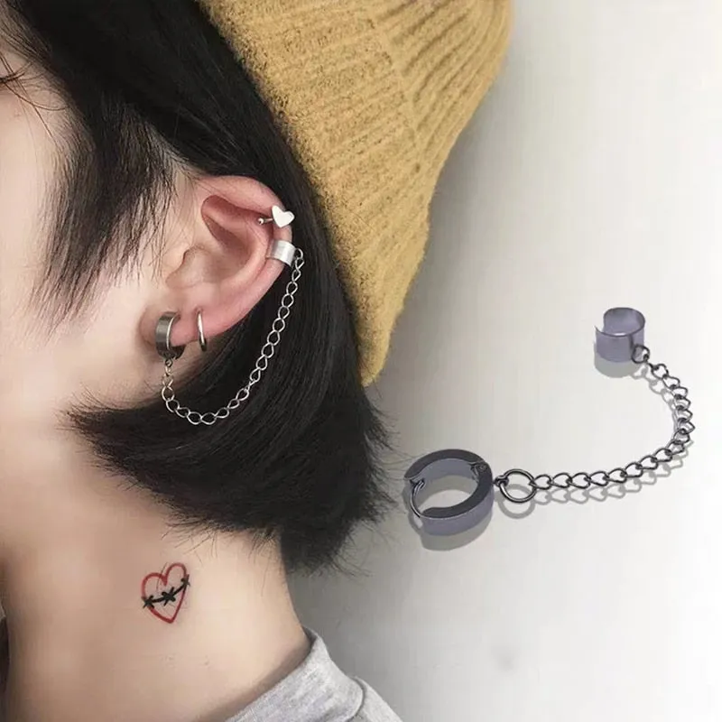 1 Piece Ear Clip Stainless Steel Earrings