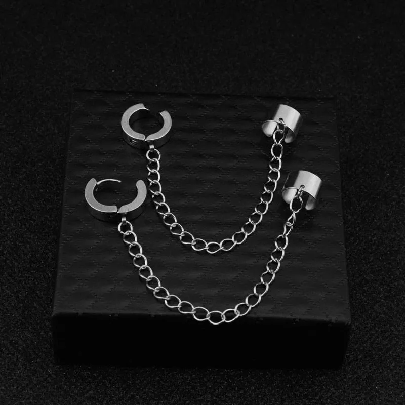1 Piece Ear Clip Stainless Steel Earrings