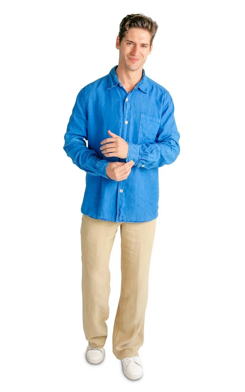 100% Hemp Men's Long Sleeve Button Down Shirt