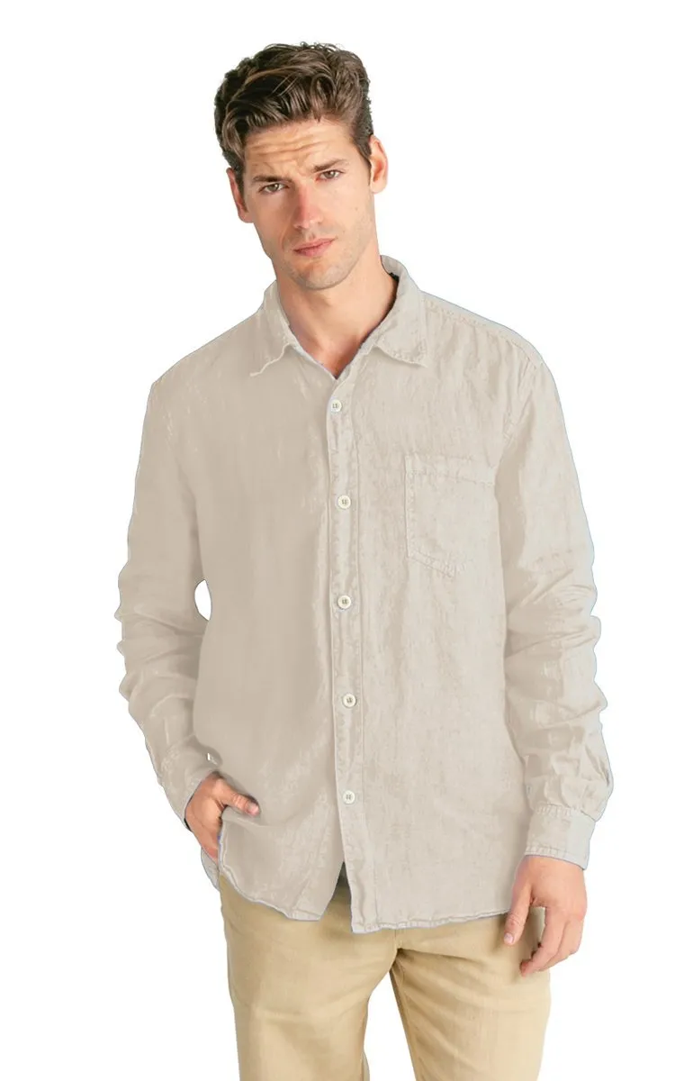 100% Hemp Men's Long Sleeve Button Down Shirt