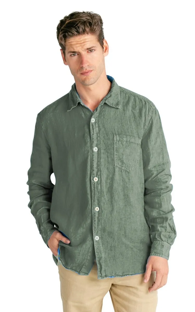 100% Hemp Men's Long Sleeve Button Down Shirt