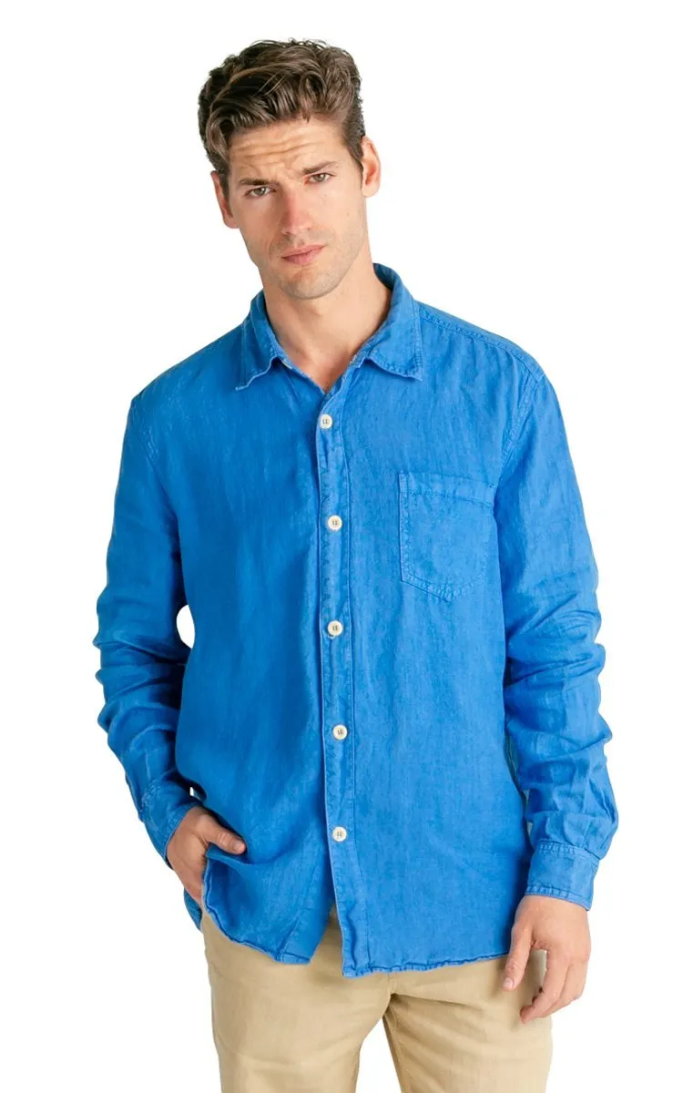 100% Hemp Men's Long Sleeve Button Down Shirt