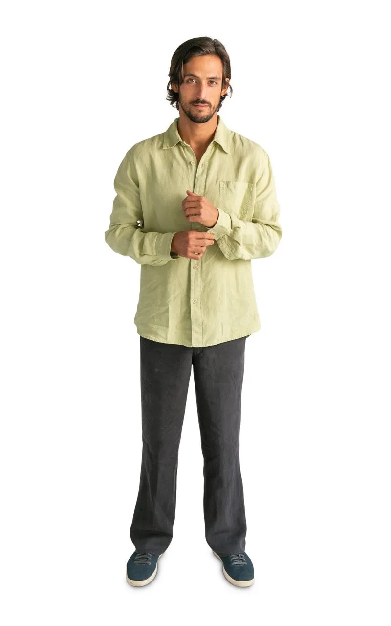 100% Hemp Men's Long Sleeve Button Down Shirt