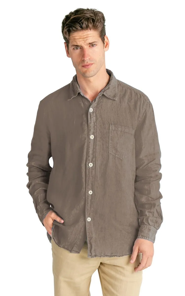 100% Hemp Men's Long Sleeve Button Down Shirt