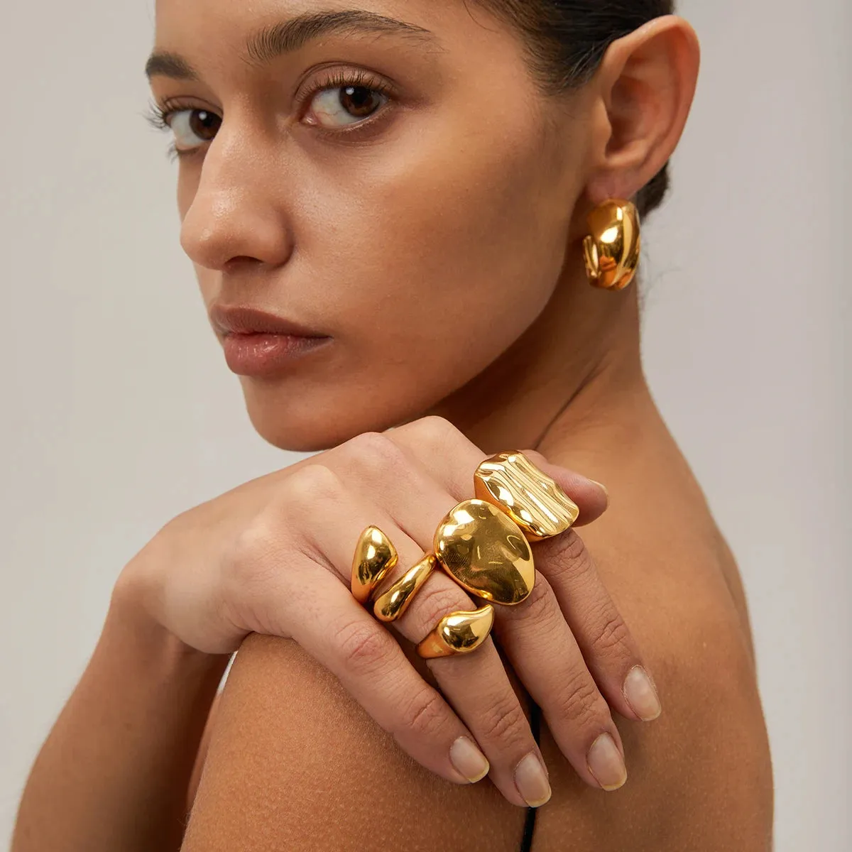 18K Gold Plated Chic Stainless Steel Ring