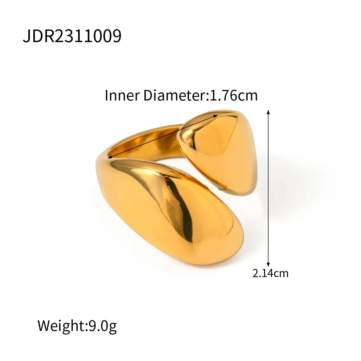 18K Gold Plated Chic Stainless Steel Ring