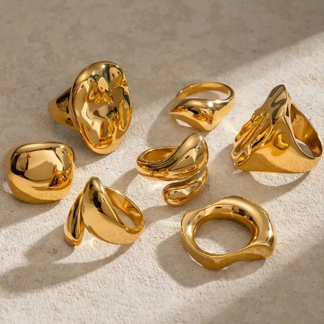 18K Gold Plated Chic Stainless Steel Ring
