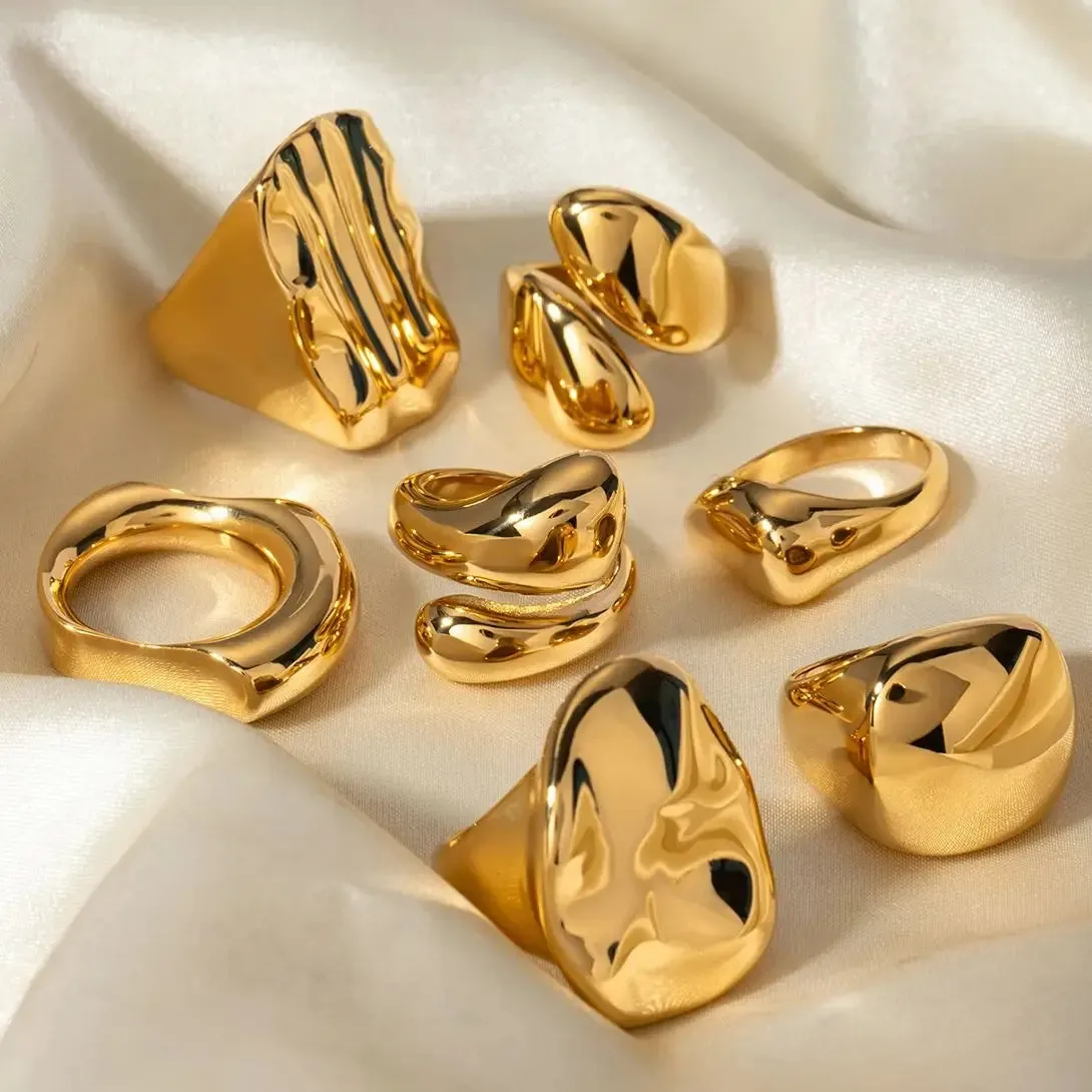 18K Gold Plated Chic Stainless Steel Ring