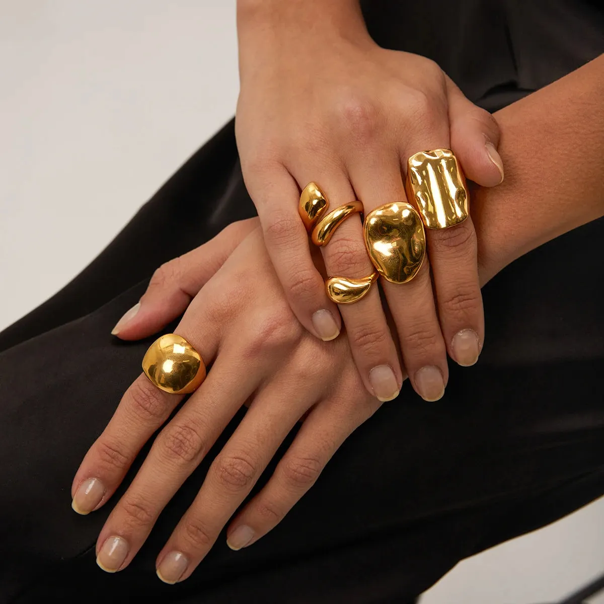 18K Gold Plated Chic Stainless Steel Ring