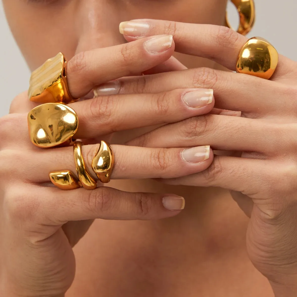 18K Gold Plated Chic Stainless Steel Ring