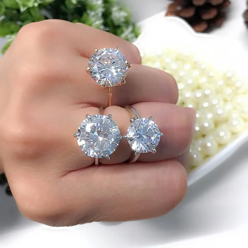 5 Carat Diamond Bride Ring Silver Promise Women Wedding Jewelry