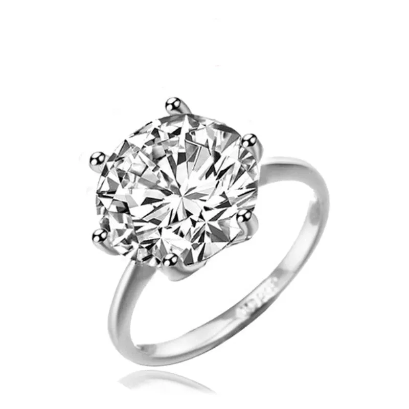 5 Carat Diamond Bride Ring Silver Promise Women Wedding Jewelry