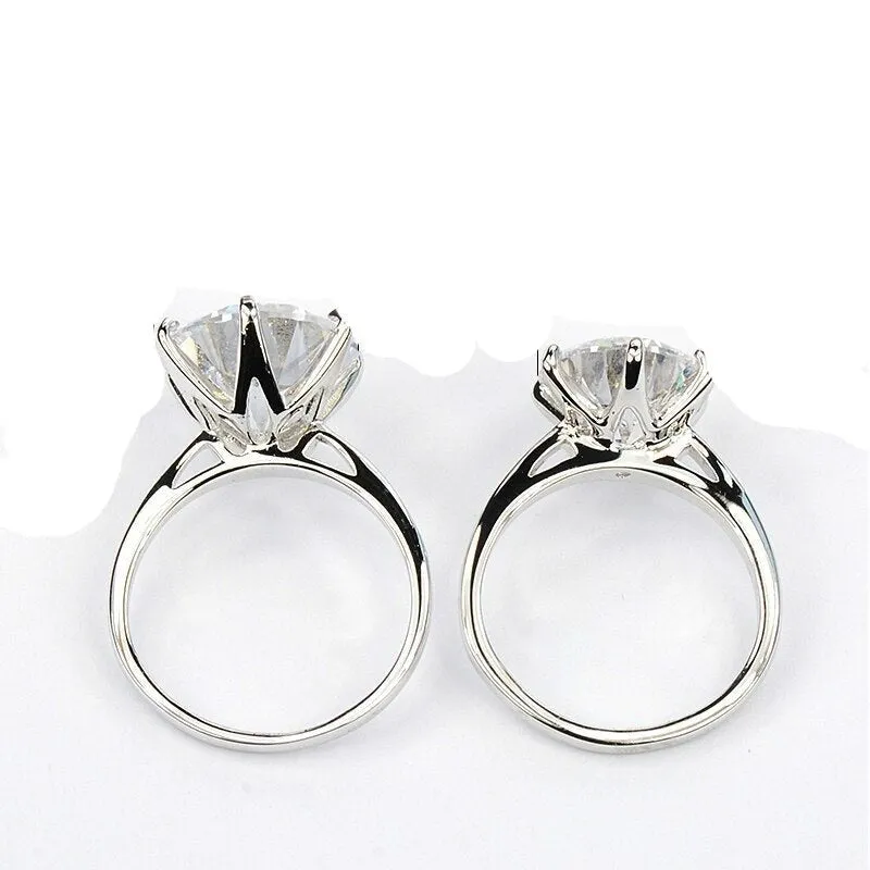 5 Carat Diamond Bride Ring Silver Promise Women Wedding Jewelry