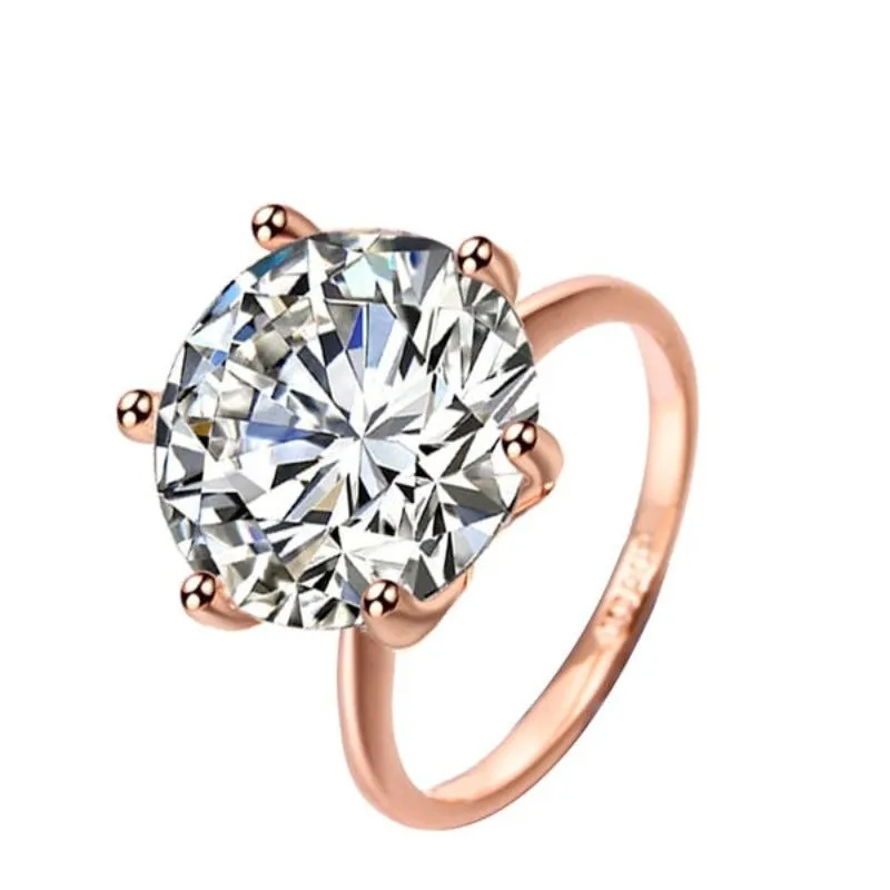 5 Carat Diamond Bride Ring Silver Promise Women Wedding Jewelry