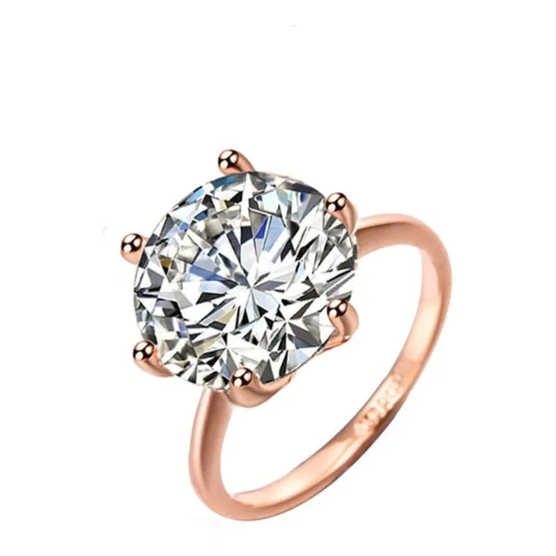 5 Carat Diamond Bride Ring Silver Promise Women Wedding Jewelry