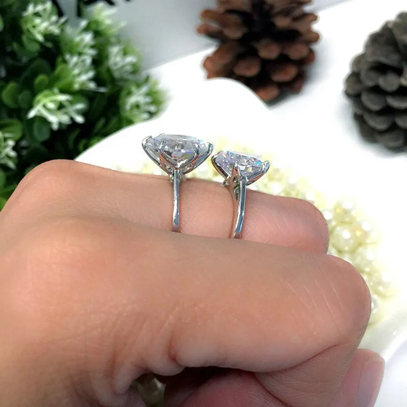 5 Carat Diamond Bride Ring Silver Promise Women Wedding Jewelry