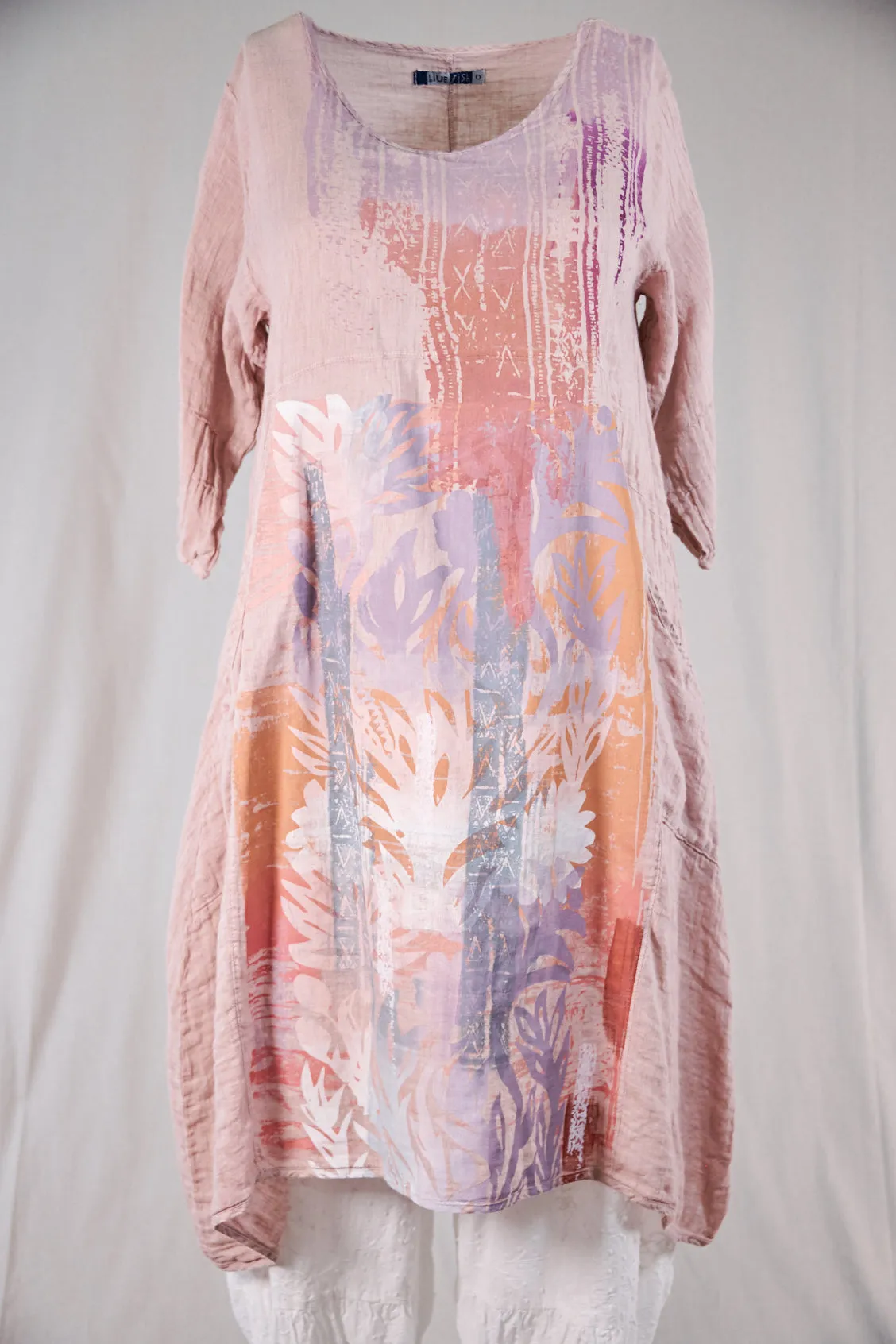 7114 Wave Dress Natural Pink-P
