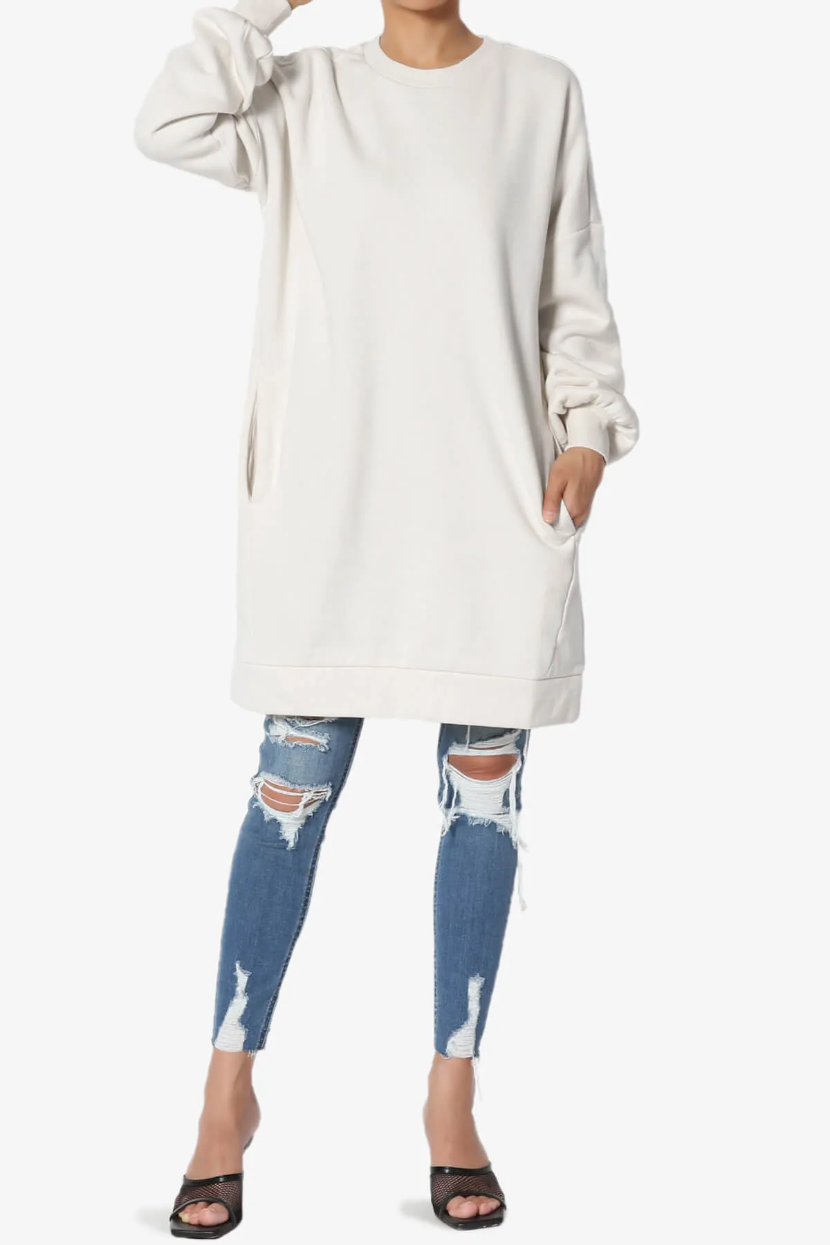 Accie Crew Neck Tunic Sweatshirt PLUS