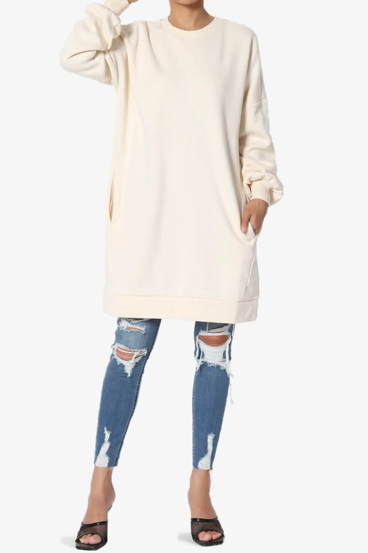 Accie Crew Neck Tunic Sweatshirt PLUS