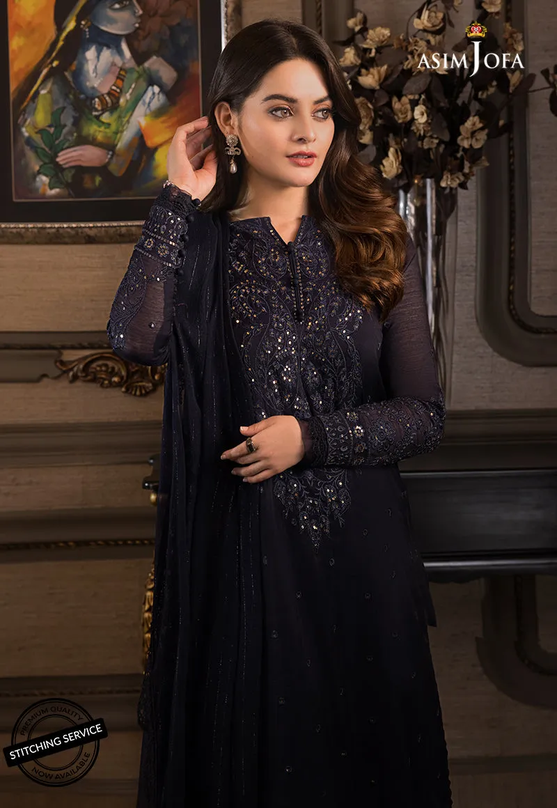 AJIM-24 Asim Jofa The Iqra & Minal Edit Winter Collection 2022 | Unstitched Embroidered Cotton Suits