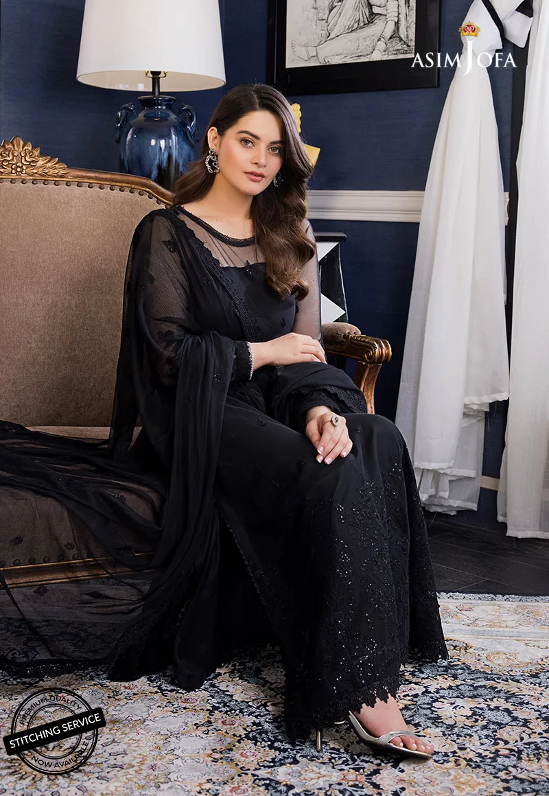 AJIM-24 Asim Jofa The Iqra & Minal Edit Winter Collection 2022 | Unstitched Embroidered Cotton Suits