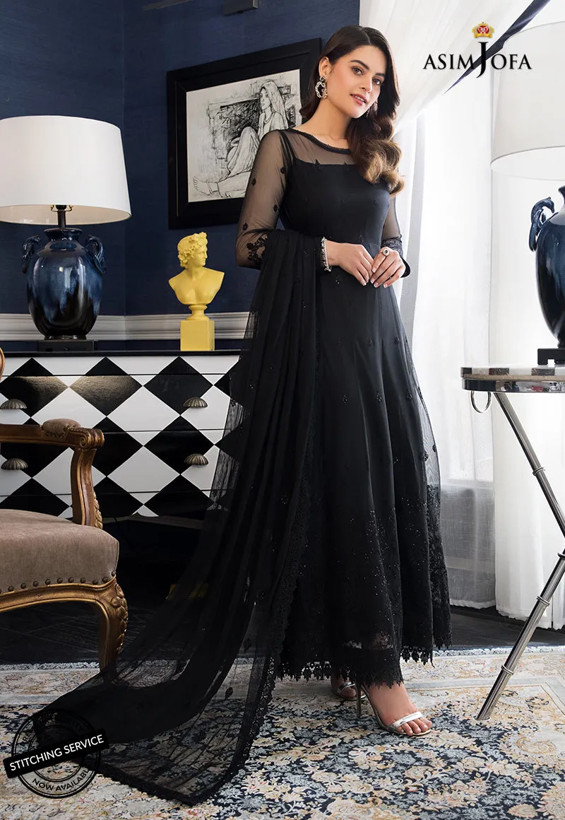 AJIM-24 Asim Jofa The Iqra & Minal Edit Winter Collection 2022 | Unstitched Embroidered Cotton Suits