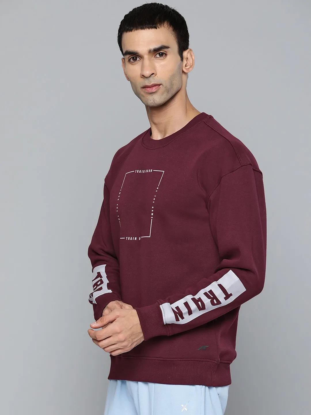 Alcis Men Casual Maroon Sweatshirts