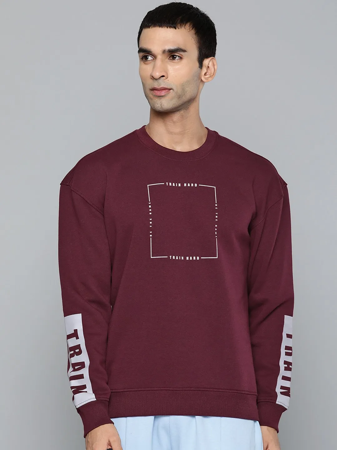 Alcis Men Casual Maroon Sweatshirts