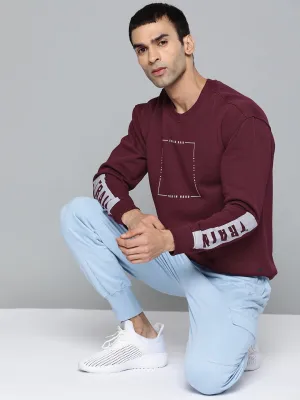 Alcis Men Casual Maroon Sweatshirts