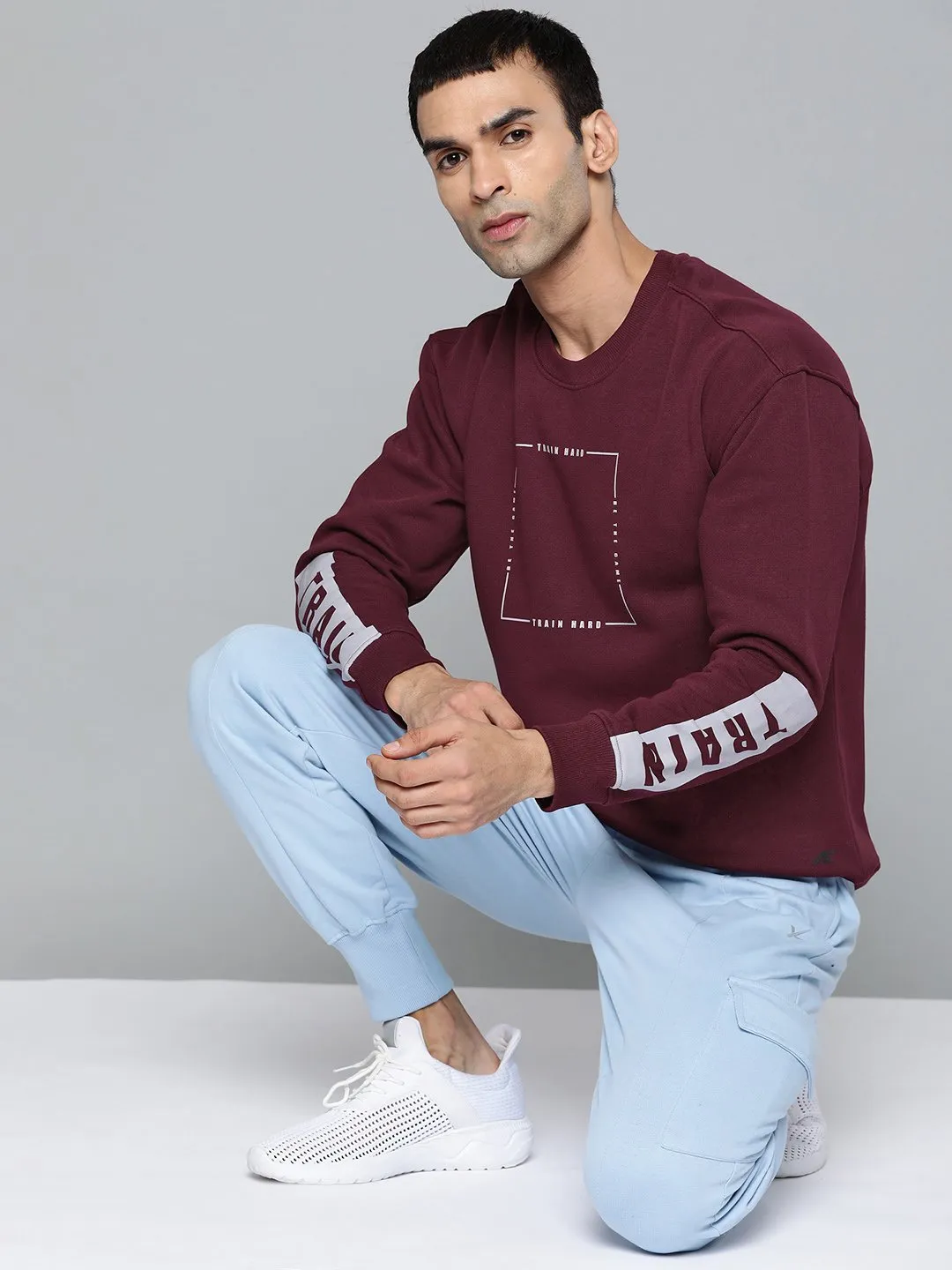 Alcis Men Casual Maroon Sweatshirts