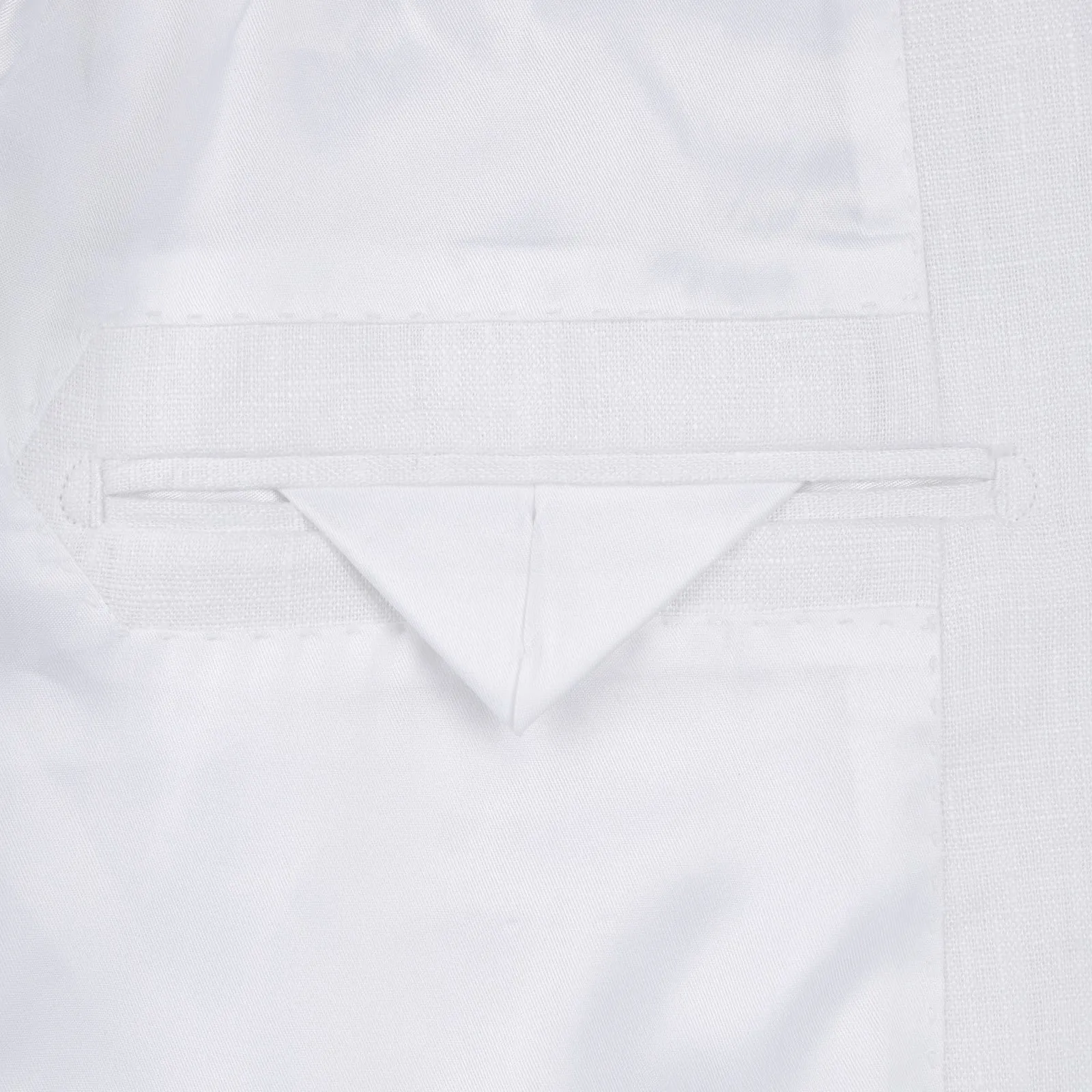 Alessandro Vitello by Renoir White Classic Fit Notch Lapels Solid Linen Suit 601-20