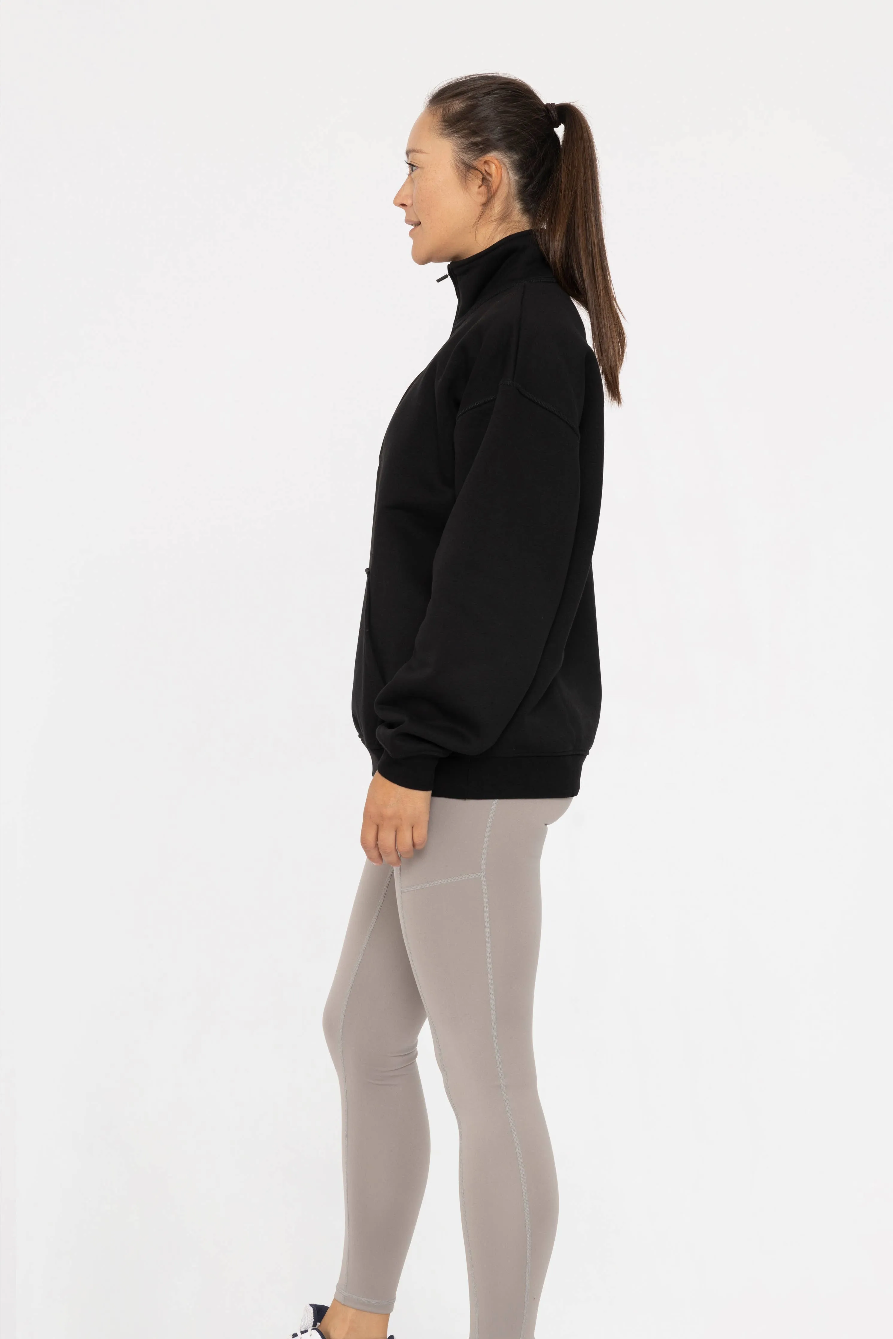 Allison Mock Neck Sweater - Black