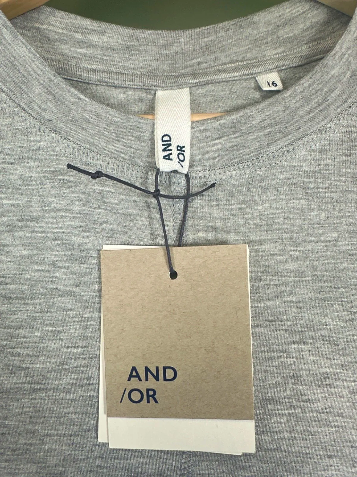 AND/OR Grey Viscose Orla Long Sleeve Top UK 18