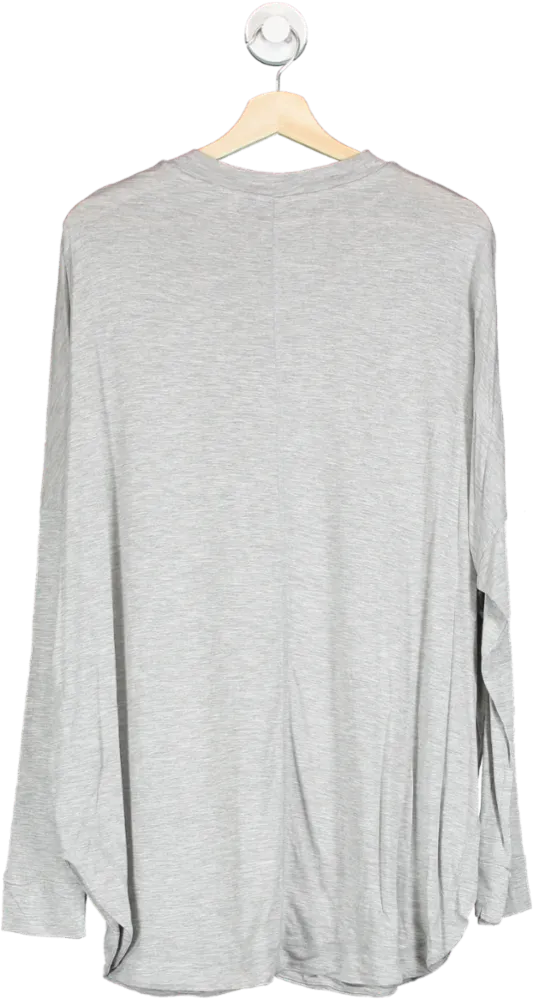 AND/OR Grey Viscose Orla Long Sleeve Top UK 18
