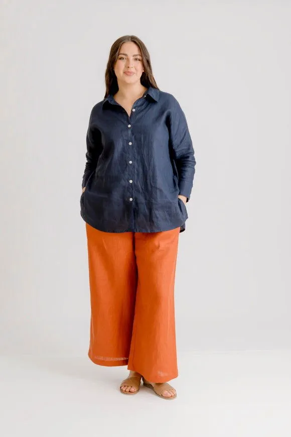 Bardot Linen Pant - Rust