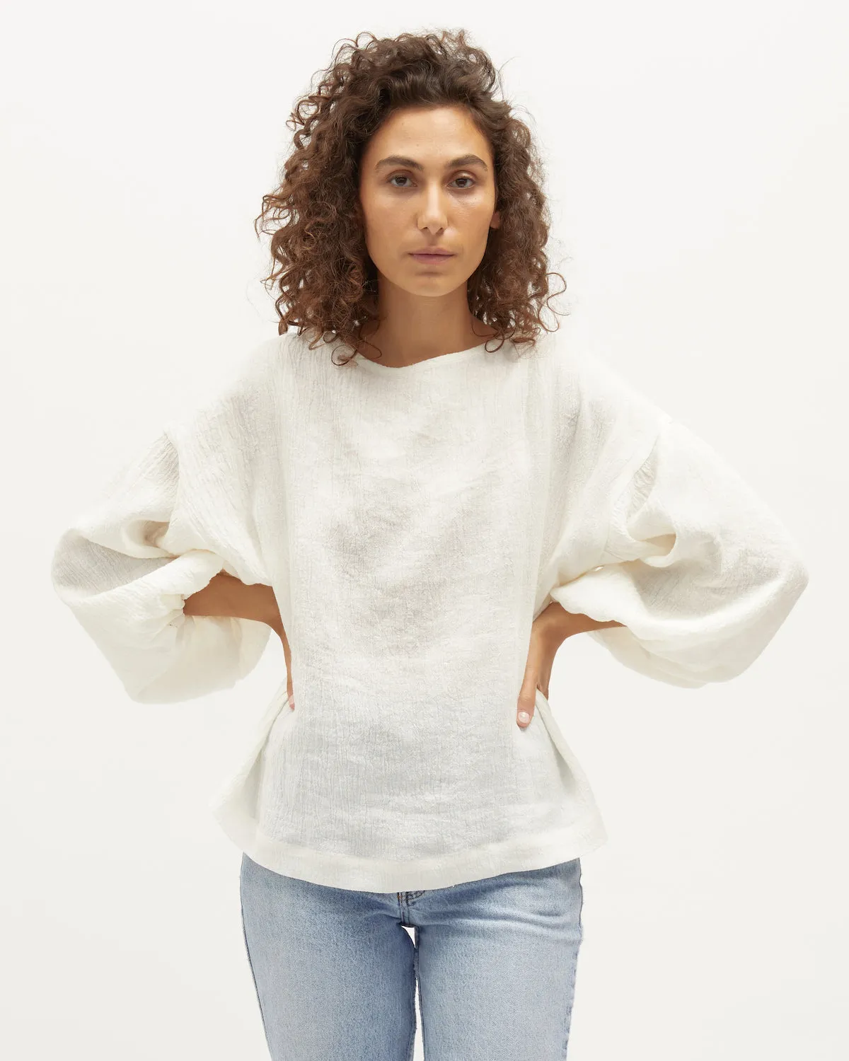 Bella Blouse | Vanilla Linen