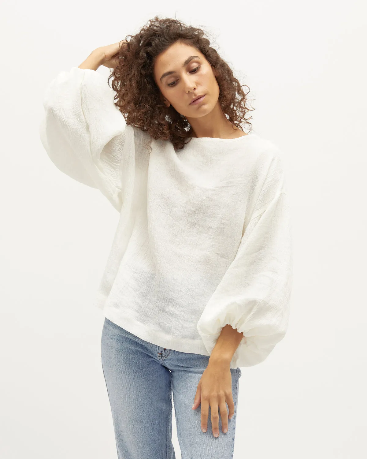 Bella Blouse | Vanilla Linen