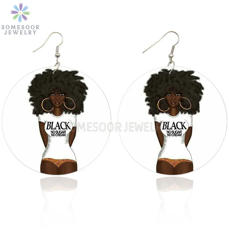 Black No Sugar No Cream Earrings