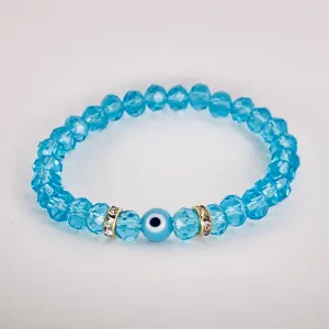 Blue Beaded Evil Eye Kids Bracelet – Protective & Playful 