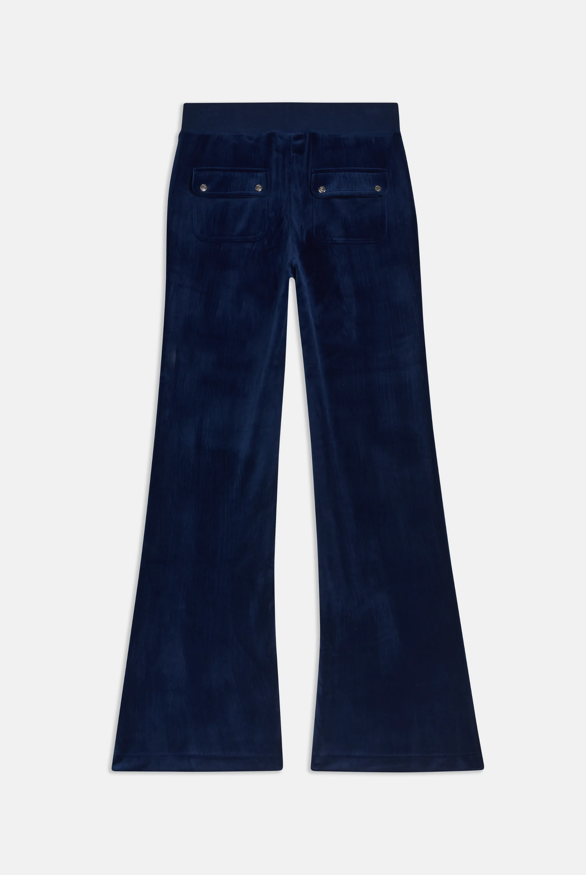 BLUE DEPTHS LOW RISE VELOUR TRACK PANTS
