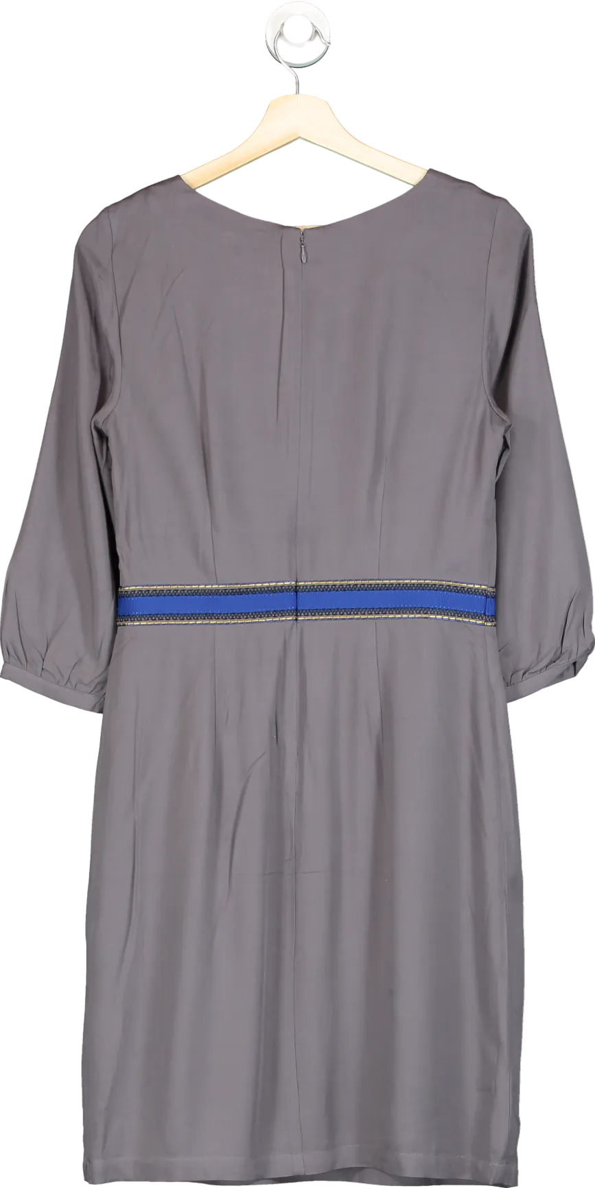 Boden Pewter Carla Embroidered detail Tunic Dress UK 10 L