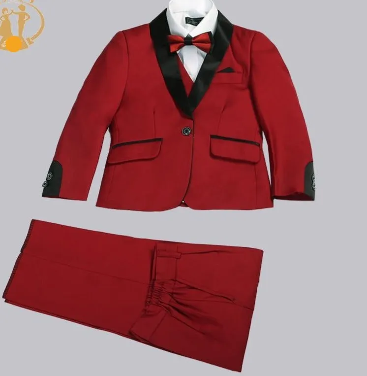 Boys 3pcs Classic Tuxedo Suits Blazer Vest Pants Sets