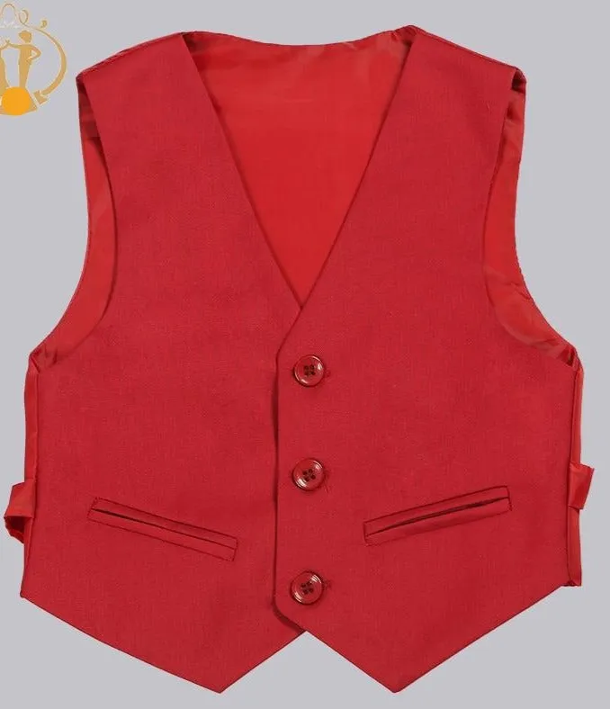 Boys 3pcs Classic Tuxedo Suits Blazer Vest Pants Sets