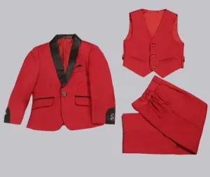 Boys 3pcs Classic Tuxedo Suits Blazer Vest Pants Sets