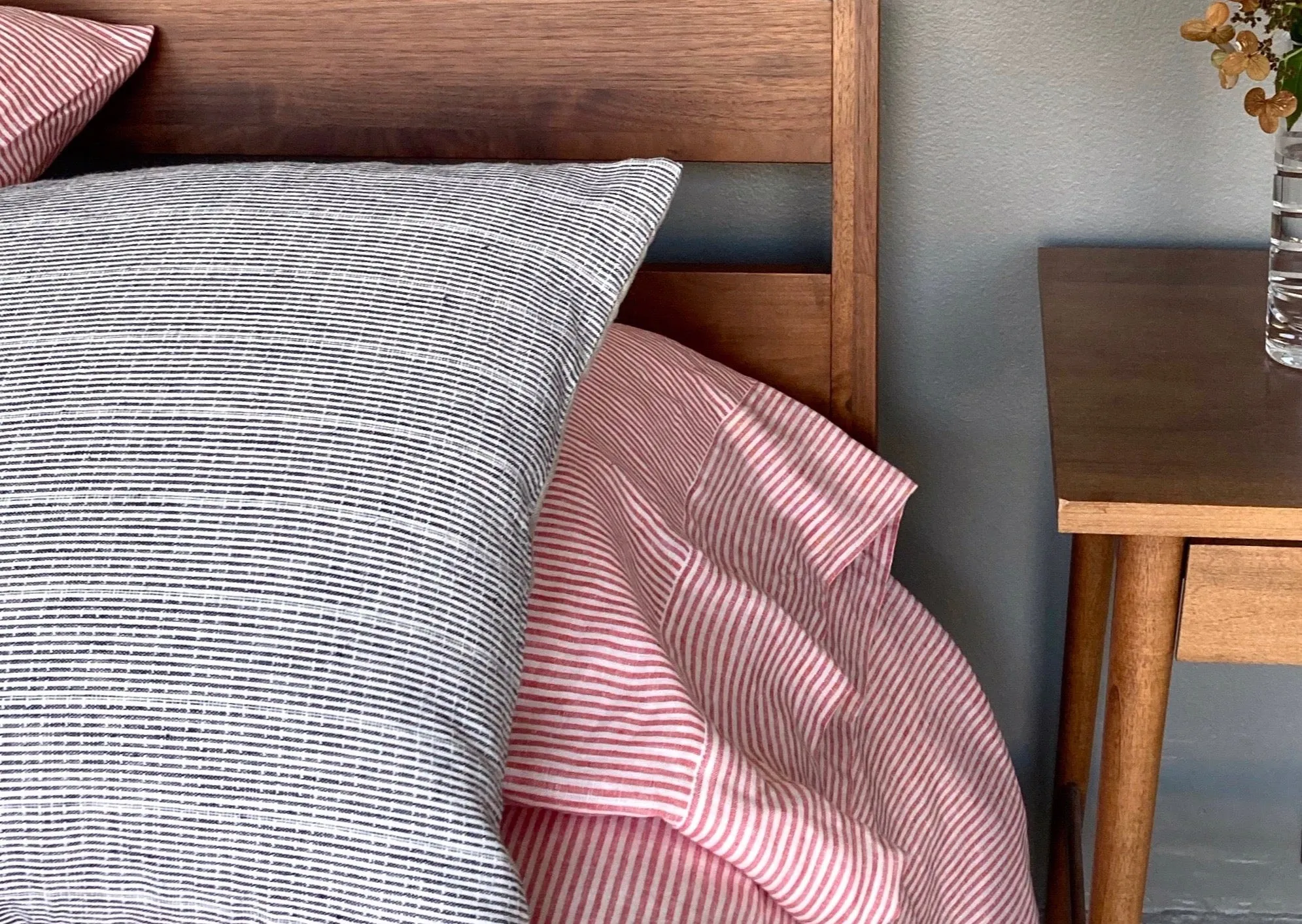 Breton Stripe Pillowcase Red