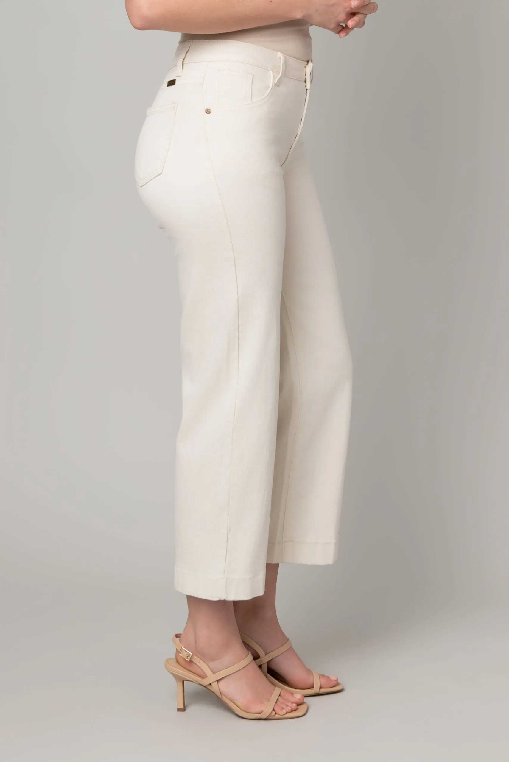 Cafe Stretch Twill Wide Leg Jean