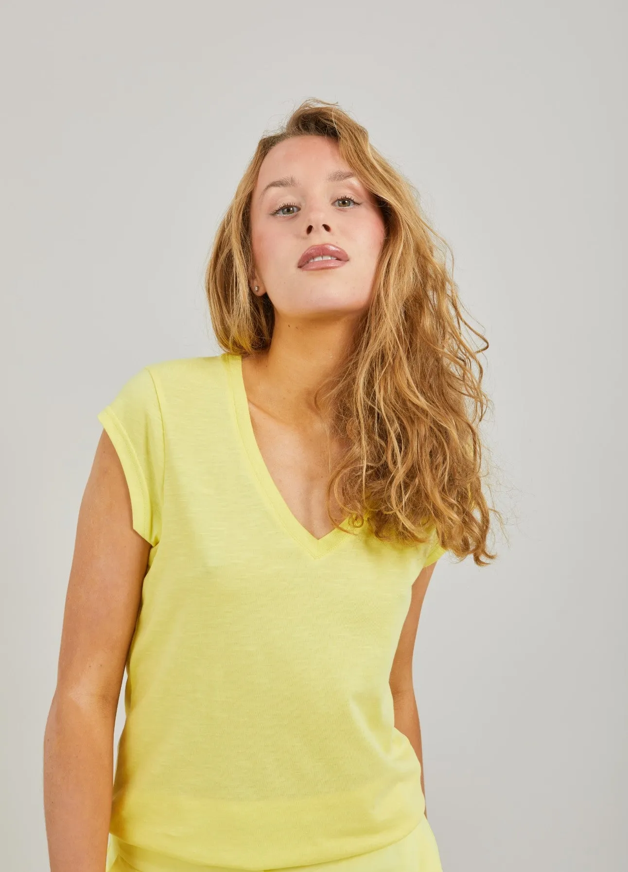 CC Heart V-Neck Short Sleeve Tee