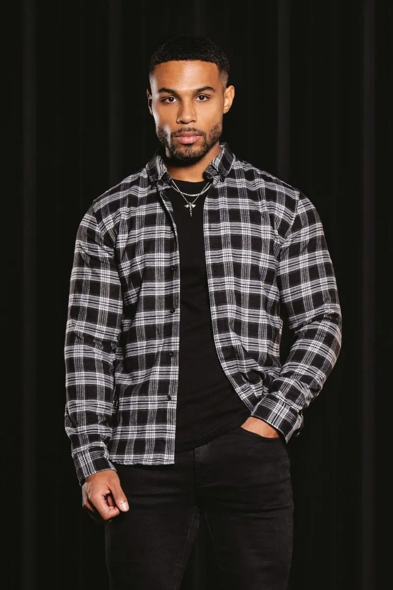 Check Overshirt in Black/White
