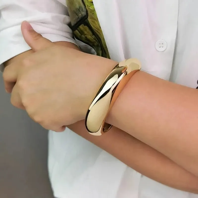 Chunky Big Cuff Bracelet Bangle For Women Manchette Jewelry