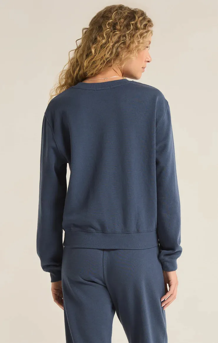 Classic Crew Fleece Sweatshirt-Midnight